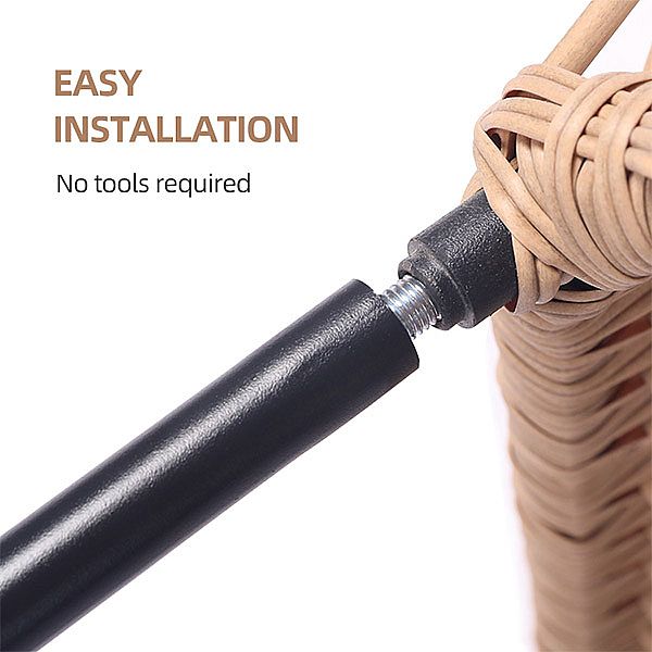 Lujoso juego de muebles de mimbre de jardín para balcón de 3 piezas - 10C03J